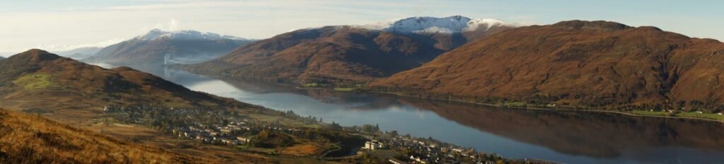 Panoramic view of Loch Linnhe Fort William looking South West